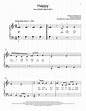 Happy sheet music by Pharrell Williams (Easy Piano – 156529)