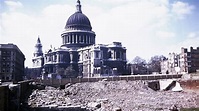Primeras imágenes en color de los bombardeos alemanes a Londres en la ...