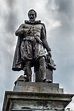 Closeup of Simon Stevin Statue , Bruges, Flanders, Belgium Stock Photo ...