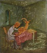 Remedios Varo Sympathy - Cat Rabies - 1955 art print on canvas