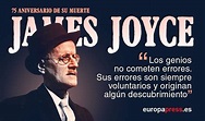 75 años de la muerte de James Joyce: Sus 10 frases imprescindibles