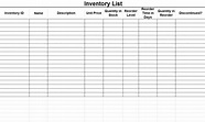 Inventory Template | Inventory Templates Excel