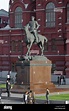 Bronzestatue, sowjetischer Marschall Schukow. Roter Platz, Moskau ...