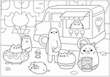 Dibujos para colorear Pusheen. Imprimir de forma gratuita