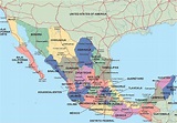 mexico political map. Eps Illustrator Map | Vector World Maps