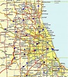 Chicago mapa - mapa miasta Chicago (Stany Zjednoczone)