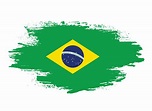vector de bandera de brasil de trazo de pincel de dibujo a mano ...