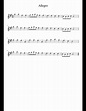 Allegro sheet music for Violin download free in PDF or MIDI