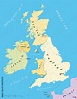 British isles political map. Ireland and United Kingdom with England ...