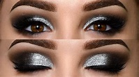 Classic Black Smokey Eye with Glitter Makeup Tutorial - YouTube