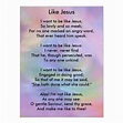 Christian poem: Like Jesus 2 Poster | Zazzle | Christian poems ...