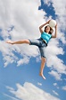 Spielen Der Kugel in Der Luft Stockfoto - Bild von sprung, mädchen: 2793730