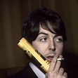 Paul McCARTNEY; of The Beatles, posed, c.1968/1969, smoking cigarette ...