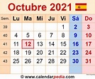 Calendario Octubre 2021 Para Imprimir Gratis Una Casita De Papel - Riset