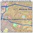 Aerial Photography Map of Monterey Park, CA California
