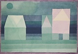 Paul KLEE - Drei kubistische Häuser - Lithografie und Schablone ...