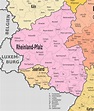 Rheinland-Pfalz Mapa - Vector Map Of The State Of Rhineland Palatinate ...