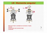 19 Momento angular - apuntes - 19- Momento angular •Momento lineal o ...