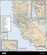 Politische Karte von Kalifornien Stockfotografie - Alamy