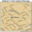 Bay Shore New York Street Map 3604935