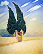 Paul Signac. Two Cypresses, Mistral, 1893 - Fine Art Photo (31674288 ...