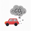 Coche que emite dióxido de carbono co2 problema de contaminación ...