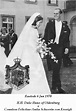 an old black and white photo of a man and woman in wedding attire ...