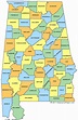 Printable Alabama Maps | State Outline, County, Cities