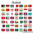 Fotomural Banderas de Países de Asia - PIXERS.ES