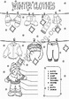 English worksheets: winter clothes