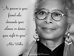Pin by michaelj72 on Feminist Strong! | Alice walker, Woman quotes ...