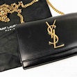 Saint Laurent YSL Mini Kate Bag – Grain De Poudre Black and Gold ...