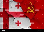Banderas de Georgia y la Unión Soviética Fotografía de stock - Alamy
