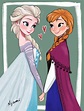 Elsa and Anna | Frozen fan art, Frozen movie, Disney