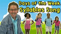 Days of the Week Syllables Song | Jack Hartmann | Syllable Song ...