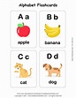 Free Printable Alphabets A - Z Flashcards Worksheet - kiddoworksheets