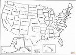 Simple USA Map coloring page | Free Printable Coloring Pages