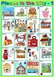 Places in the city - 1 - Pictionary - ESL worksheet by karagozian ...