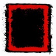 Marco rojo y negro con textura grunge | Vector Gratis