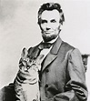 Abraham Lincoln with his cat Tabby | Men with cats, Cat people, Cat lovers