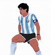 10+ Silueta Diego Maradona Png