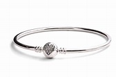 PANDORA Heart of Winter Bangle Bracelet - Limited Edition - Size 19 ...