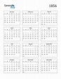1856 Calendar (PDF, Word, Excel)