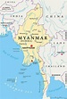 Burma country map - Myanmar country map (South-Eastern Asia - Asia)