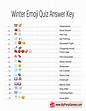 Free Printable Winter Emoji Quiz with Answer Key