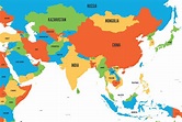Map Of Asia With Names - map of interstate