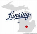 Map of Lansing, MI, Michigan