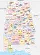 Alabama Counties Map | Mappr