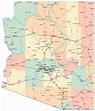 Arizona Road Map With Cities Map Arizona Map Printable Maps - Gambaran