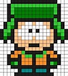 Kyle South Park Kandi Pattern | Perler bead art, Pixel art, Bead sprite